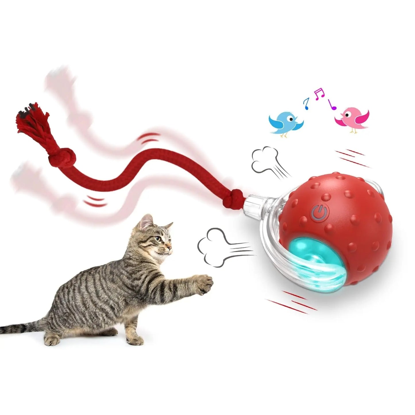 Interactive Cat Rolling Ball